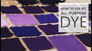 How to Dye Fabric Rit AllPurpose Dye [upl. by Eniotna974]