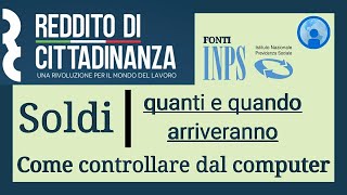 REDDITO DI CITTADINANZA come vedere date e importo [upl. by Reifel]