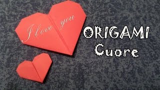 Origami cuore di carta san Valentino  how to make a paper heart [upl. by Eivi]