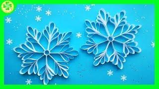 Jak zrobić  Śnieżynka z Pasków Papieru  How to make  Paper Strip Snowflake [upl. by Elin]