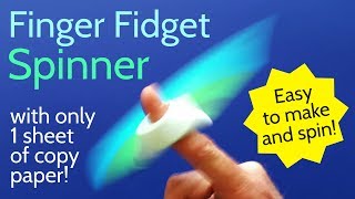 Origami Finger Fidget Spinner  DIY Paper Hand Spinner Without Bearing  Easy Tutorial [upl. by Edecrem]