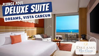 Deluxe Ocean View Plunge Pool  Dreams Vista Cancun  Full Walkthrough Tour amp Review  4K [upl. by Kalasky]