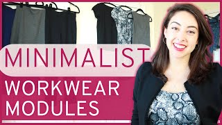 How to create a MINIMALIST CAPSULE WARDROBE for WORK in 2022 [upl. by Ahsimak]