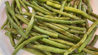 Air Fryer Green Beans  Easy Air Fried Roasted Green Beans Recipe [upl. by Akialam]