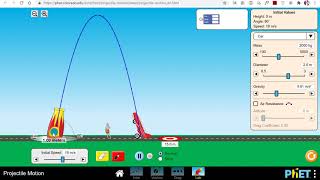 PhET Projectile Motion Lab Introduction [upl. by Alderson]