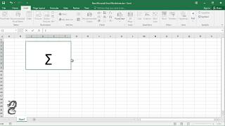 How to type summation symbol Sigma sign Σ in Excel [upl. by Kucik]