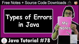 Errors amp Exception in Java [upl. by Bellamy]