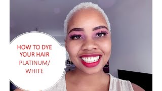 Bleaching Your Hair How To Dye Your Hair WhiteSouth African YouTuber [upl. by Arrais]