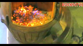 POT BELLY STOVE 100lbs COAL CANNON HEATER [upl. by Sihonn]