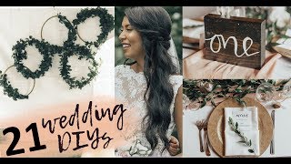 21 Wedding DIYs  Pinterest inspired DIY wedding decor ideas [upl. by Lunn]