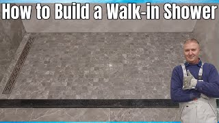 Building a Walkin Shower TUTORIAL [upl. by Yelac]