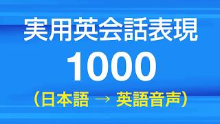 実用英語会話表現1000  ネイティブ英会話練習 [upl. by Sloane]