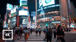 Walking Shibuya Crossing at Night Binaural City Sounds in Tokyo  4k [upl. by Napas67]