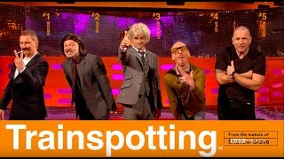 The Trainspotting Cast Recreate Their Famous Movie Poster  The Graham Norton Show [upl. by Allesig]