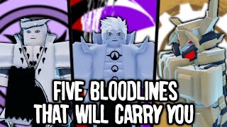 FIVE quotINSANEquot Bloodlines That Will CARRY You in Shindo Life [upl. by Dorisa]