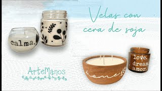 Como hacer velas con cera de soja [upl. by Renner]