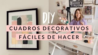 DIY 3 CUADROS DECORATIVOS FACILES DE HACER [upl. by Tikna]