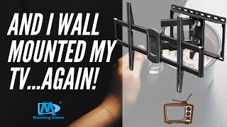 TV Wall Mount Bracket Instructions  Mounting Dreams MD261703 Swivel amp Tilt  Product Review [upl. by Ellard]