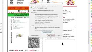 TUTORIAL How to verify validate digital signature on eAadhaar [upl. by Ainerbas]