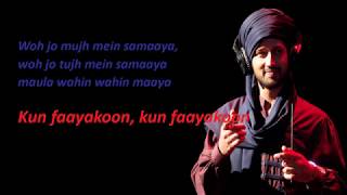 Kun Faya Kun  Rockstar  Atif Aslam  Lyrics [upl. by Ahseinek]