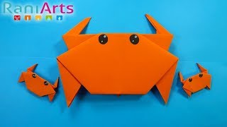 CANGREJOS ORIGAMI  DIY  FÁCIL  EASY ORIGAMI CRAB [upl. by Christmann74]