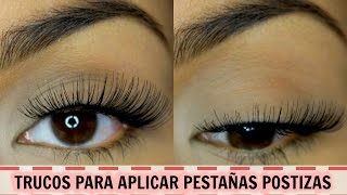 Como Aplicar PESTAÑAS POSTIZAS TRUCOS PARA PRINCIPIANTES  AbrilDoesMakeup ♡ [upl. by Stoneham]