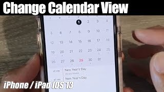 iPhone 11 How to Change Calendar View Day  Week  Month  Year [upl. by Kcirdde]