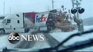 Passenger Train Crashes Into FedEx Truck [upl. by Allrud]