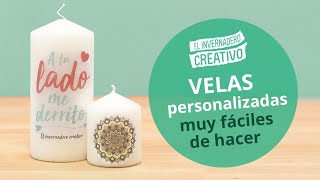 Cómo personalizar velas MUY FÁCIL  How to customize candles [upl. by Pryce]