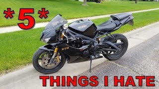 5 Things I HATE about my Triumph Daytona 675 [upl. by Atnauq938]