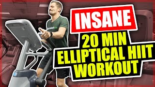 NEW Insane 20 Minute Elliptical Workout  HIIT Workout [upl. by Aynek559]