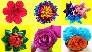 10 FLORES DE PAPEL CÓMO HACER DIFERENTES FLORES MUY FÁCILMANUALIDADES DE PAPEL  Ideas Fantásticas [upl. by Dwinnell237]