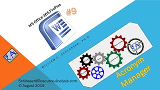 Acronym Manager in MS Word Documents [upl. by Marden61]