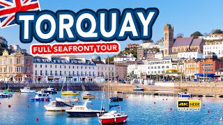 TORQUAY  Full seafront tour of Torquay Devon from harbour to town centre and beach [upl. by Elocel44]