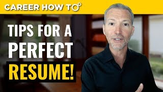 Resume Tips 3 Steps to a Perfect Resume [upl. by Hnib]