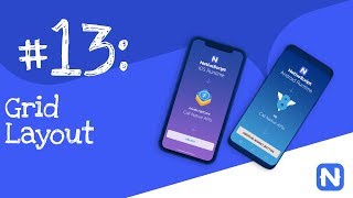 NativeScript Tutorial 13 GridLayout [upl. by Ardnahc]