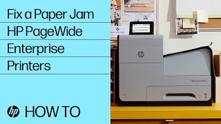 Fixing a Paper Jam  HP PageWide Enterprise Printers  HP Support [upl. by Norod]