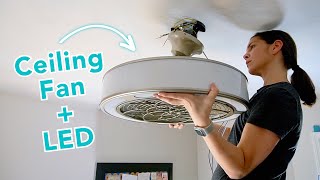 How to Install an Enclosed Blade Ceiling Fan [upl. by Ayres]