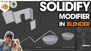 Blender SOLIDIFY MODIFIER Tutorial  Adding Thickness to Objects in Blender [upl. by Nylinnej]