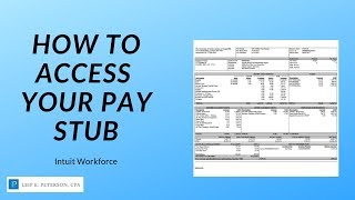 How to Access Your Paystub through Workforce Intuit [upl. by Anom]