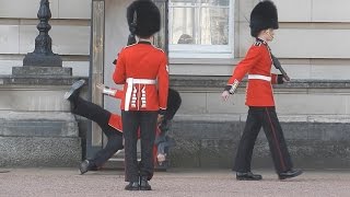 Buckingham Palace guard slips and falls in front of hundreds of tourists [upl. by Christoper828]