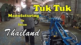 A look at a Tuk Tuk Manufacture shop in Isean Thailand and eating KFC [upl. by Grosberg]