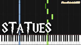 Statues  Harry Potter and the Deathly Hallows Part 2 Piano Tutorial Synthesia [upl. by Eerehs801]