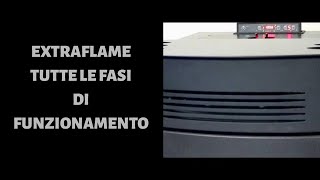 STUFA a pellet NORDICA EXTRAFLAME tutte le fasi di funzionamento [upl. by Lerrehs]