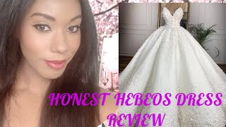 Hebeos wedding dress gown review hebeos dress giveaway [upl. by Hashum871]