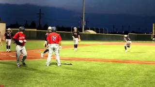 High School Runner Destroys Catcher in Collision at the Plate [upl. by Enovaj184]