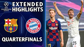 Barcelona vs Bayern Munich  Champions League Quarterfinal Highlights  UCL on CBS Sports [upl. by Cirederf]