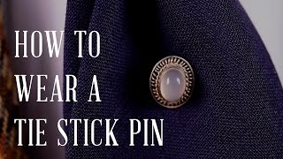 How To Wear A Tie Stick Pin [upl. by Gillespie]