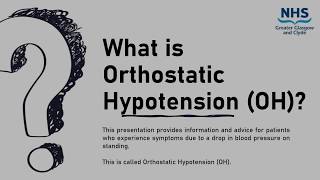 NHSGGC  Orthostatic Hypotension OH [upl. by Anifares]