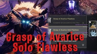 Solo Flawless Grasp of Avarice  Warlock [upl. by Hadeehuat]